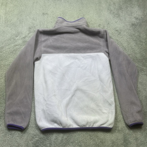 Patagonia Sweater Women M Gray Purple Pullover Synchilla Snap-T Fleece YOUNGLIFE - Picture 2 of 10